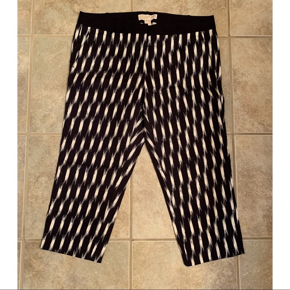 Navy & White Patterned Pants - image 1